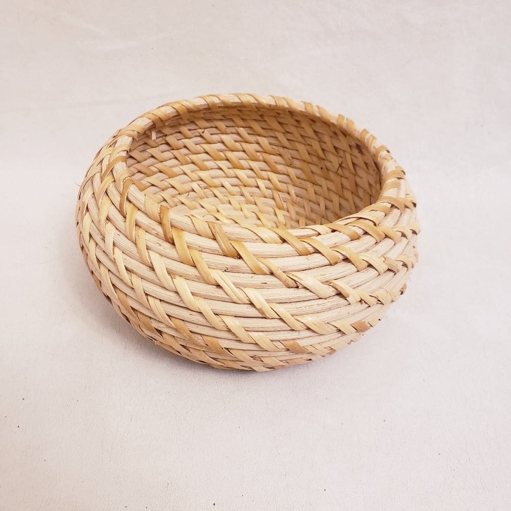 Woven Natural Neutral Tan Small Basket